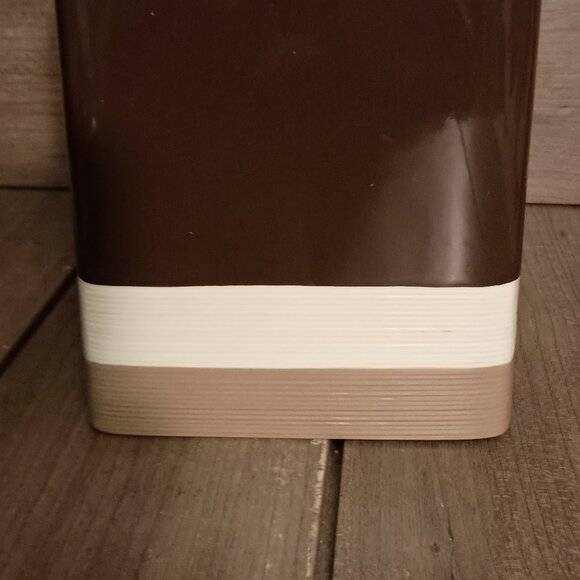 DKNY Donna Karan Tissue Box Cover Brown White Beige - Picture 6 of 10